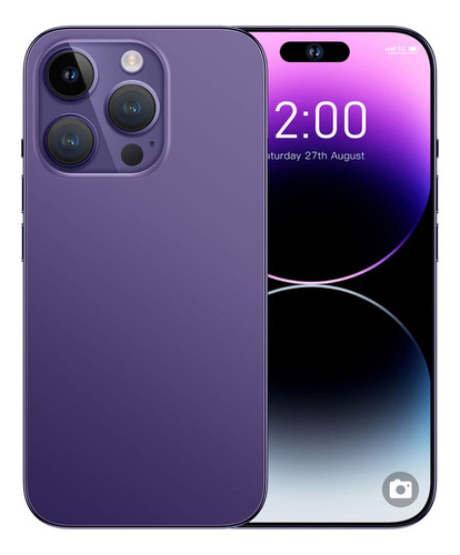 Teléfonos Inteligentes Android Baratos I14 Pro Max 4g De 6.82 En Ram 3gb Y Rom 64gb Morado