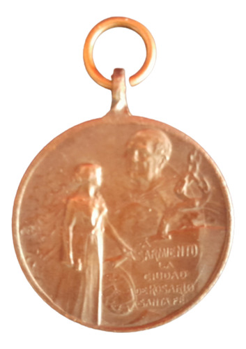 Medalla Sarmiento Colocación Piedra Fund. De Su Memoria 1909
