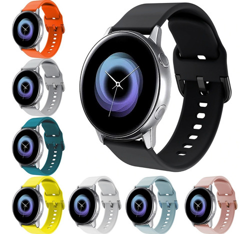 2 Correas Deportivas Flat + 2 Cases Para Galaxy Watch Active