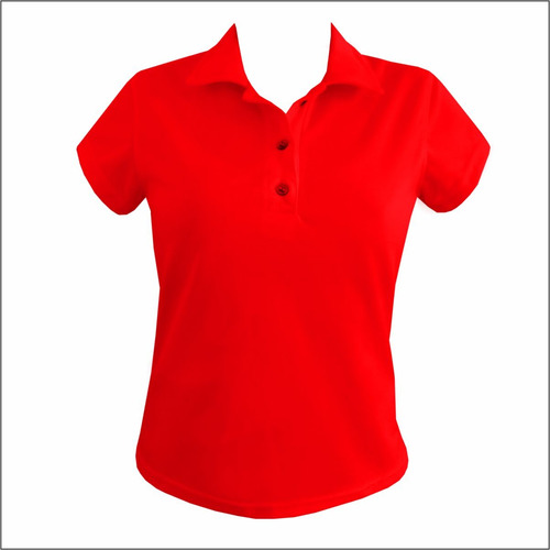 Playera Dama Tipo Polo Con Refuerzo  100% Poliester