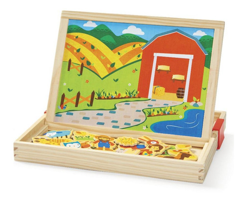 Imagen 4 de 6 de Juego De Granja Magnético, Con Pizarra.