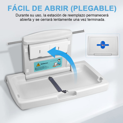 Monanito X1001 Cambiador De Pañales Horizontal Bebe Plegable