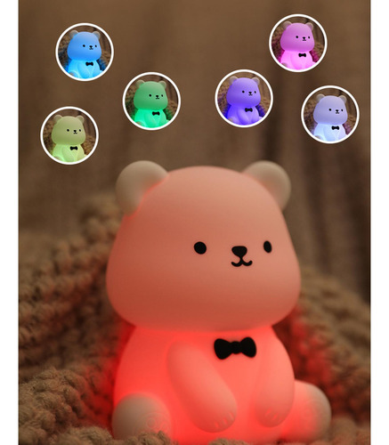 Luz Nocturna De Oso Para Niños Lámpara De Luz Nocturna De Os