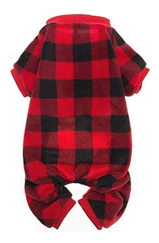  Pet Pajamas For Dogs Red Plaid Sweaters Soft Clothes