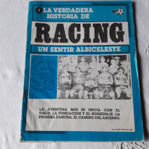 La Verdadera Historia De Racing Nº 1 - Lamina Campeon 1985