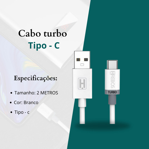 Cabo 2 Metro Tipo C Compatível Samsung M14 M34 M54 M15 M55
