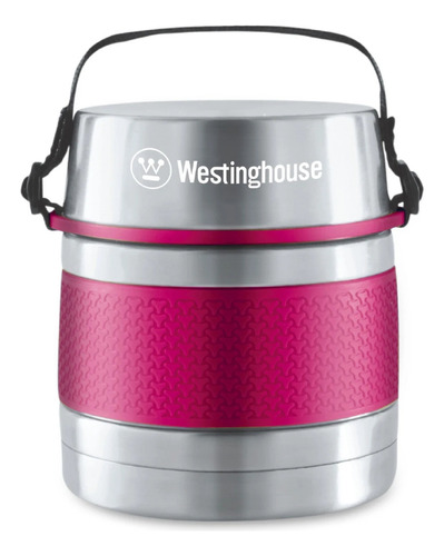 Contenedor De Alimentos Westinghouse Acero Inoxidable 750ml Color Rosa