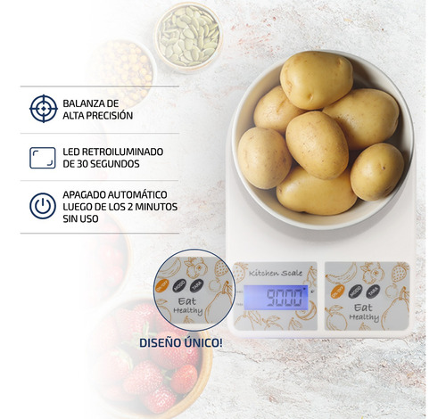 Imagen 2 de 9 de Balanza Electronica Digital Cocina 10 Kilos Alta Precisión