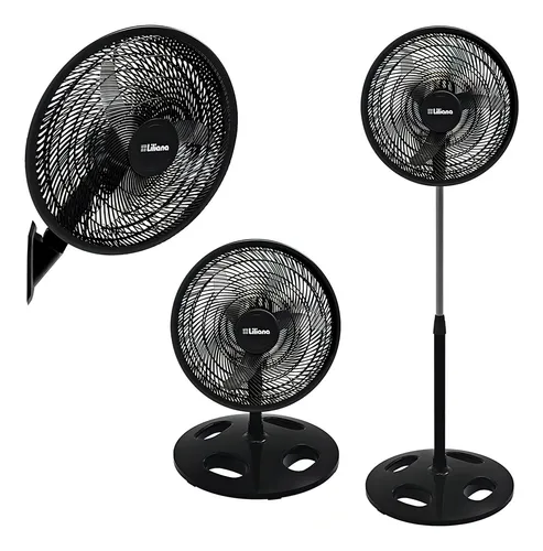 comprar Ventilador Liliana Vp20k 3 En 1 De Pie \u002F Turbo \u002F Pared 20 3 Aspas Metálicas