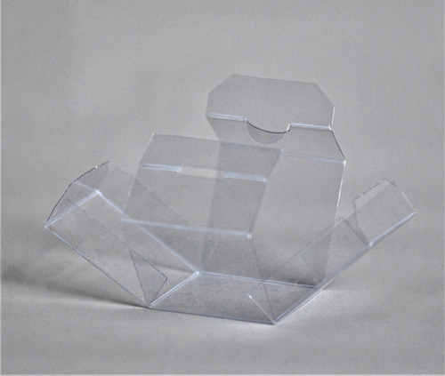 Imagen 3 de 5 de Caja Cubo Pvc Cristal 6x6x6 Cm (x50 U.) Souvenir Macarons Cookies Bombones Huevo Acetato - 102c Bauletto