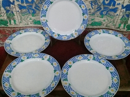 Juego De Platos Playos De Porcelana 