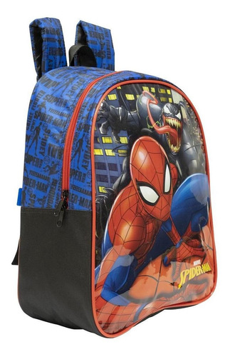 Mochila Infantil De Costas Homem Aranha Spiderman E Venom Cor Preto