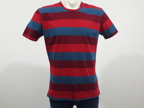 Imagen 2 de 4 de Playera Marca Autentic Lyon 311270 501 Ladrillo Y Azul