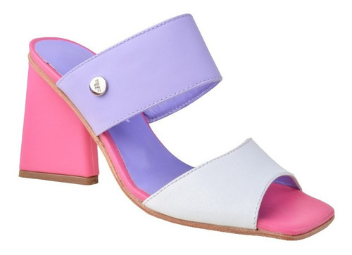 Sandalias De Taco Alto De Mujer De Cuero Tulia - Ferraro