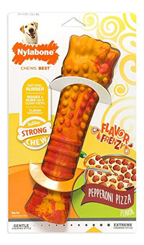 Nylabone Dura Chew Textured Toy, Frenzy Pepperoni Pizza Flav