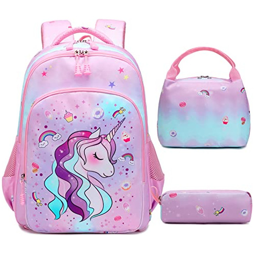 Unicorn Mermaid School Backpack Para Niñas Mermaid 1wvzt