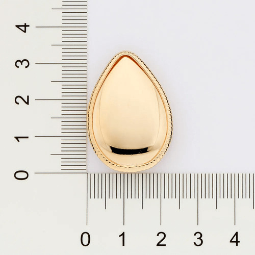 Maxi Brinco Dourado Pra Festa Gota Elegante Banhado Ouro 18k