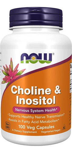 Colina E Inositol Now Foods, 100 Cápsulas