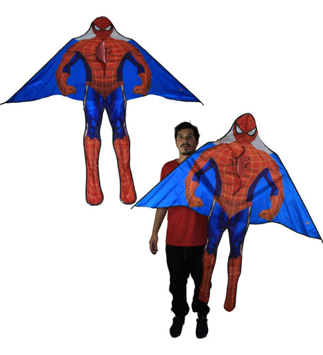 Pipa Homem Aranha Em Poliéster 3d Importada + Linha D Nylon