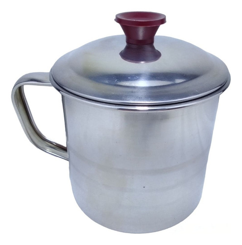 Taza De Acero Inoxidable De 8 Cm Con Tapa