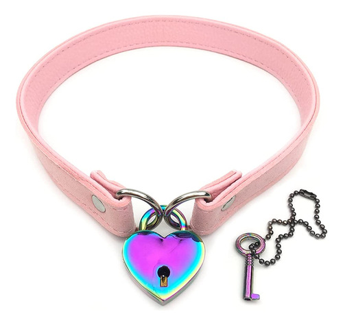 Collar Gargantilla Con Cerradura Y Llave De Corazón Para Muj