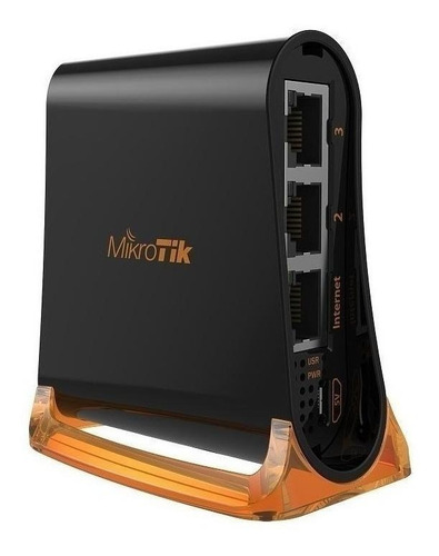 Imagen 2 de 2 de Access point interior MikroTik RouterBOARD hAP mini RB931-2nD negro y naranja