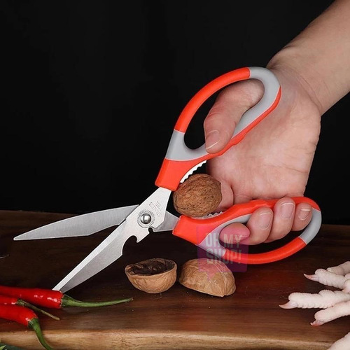 Imagen 9 de 10 de Tijera De Cocina Cortar Pollo Abridor Nuez Verdura Alimentos