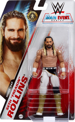 Boneco De Ação Mattel Wwe Seth Rollins De 6 Polegadas Com 10