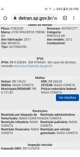 Imagem 7 de 9 de Volkswagen Spacefox 2012 1.6 Trend Total Flex 5p
