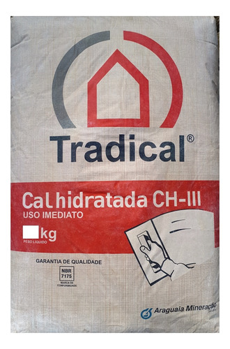 Cal Hidratada = Cal Extinta = Hidróxido De Cálcio - 5 Kg