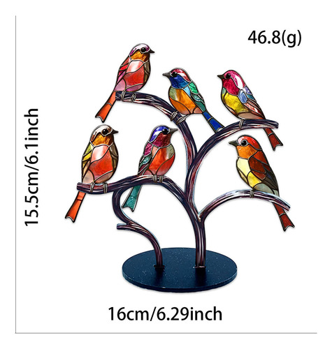 Colgante Con 6 Flores De Pajarito Para Decoración Del Hogar,