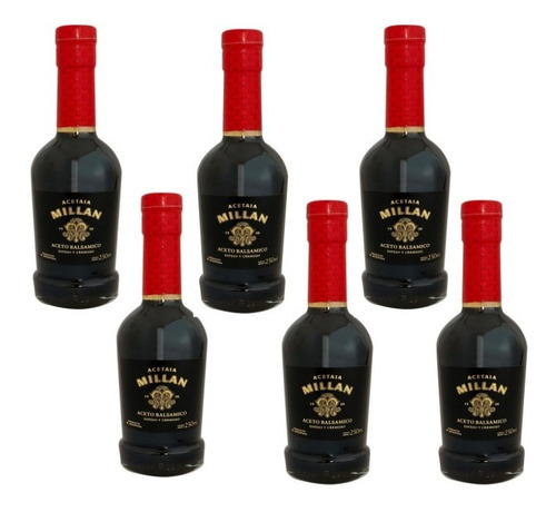 Imagen 1 de 9 de Aceto Balsamico Millan Laur (espeso Y Cremoso) 250cc X6 Unid