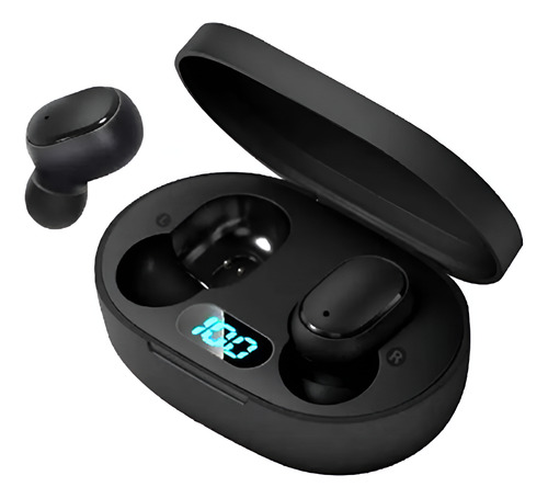 Fone De Ouvido Bluetooth Sem Fio Tws Microfone Led Preto Preto