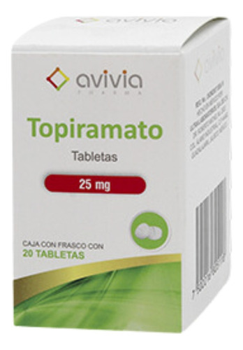 Avivia Topiramato 25mg Frasco Con 20 Tabletas