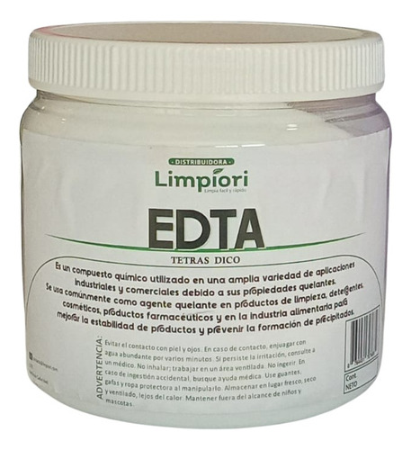 Edta Tetrasódico 1 Kg Sal Dispersante