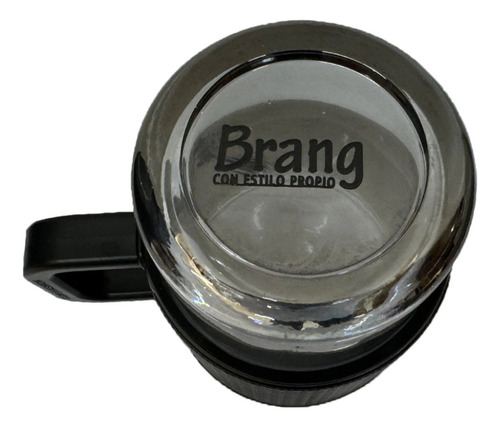 4 Tazas Vidrio Brang 420ml Cubierta Agarradera Plástico Color Transparente/negro 420 Ml