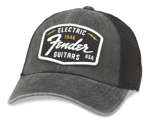 Raglan Bones Fender Guitarra Eléctrica Trucker Hat (fend-190