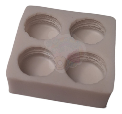 * Molde Silicon 4 Mini Macarrones Fondant Pasta Jabon Choco