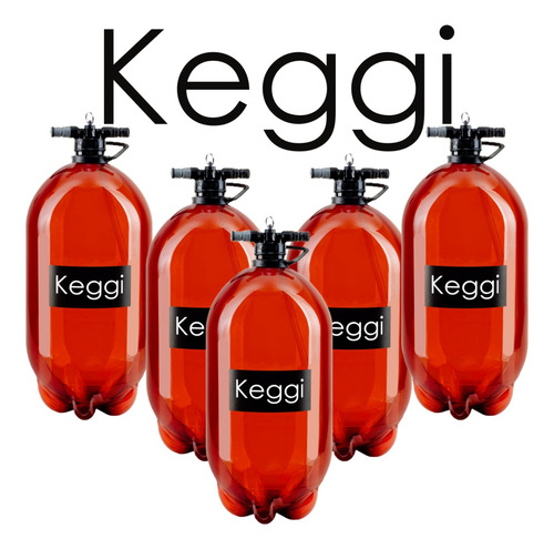 Imagen 1 de 8 de Barril Pet Keggi 10 Litros X 5 Unidades Oferta