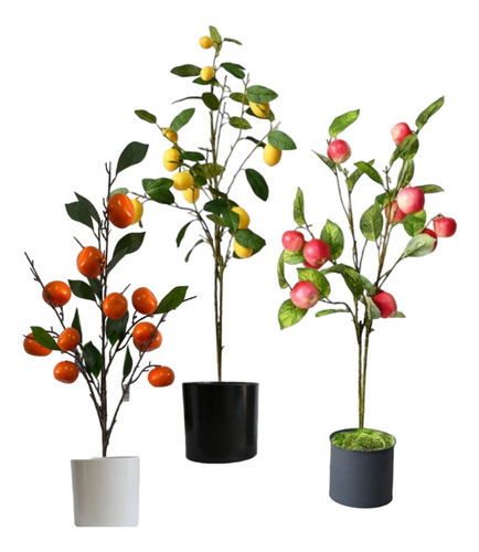 Planta Artificial Frutal Con Maceta