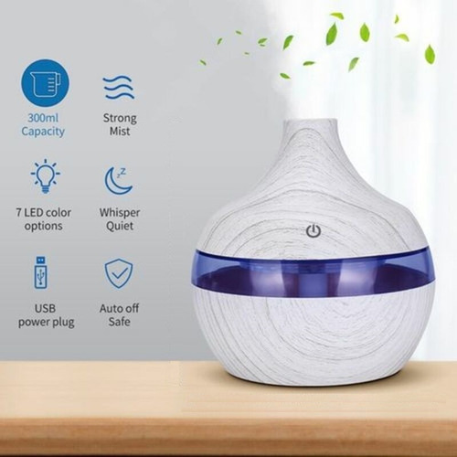 Imagen 3 de 4 de Humidificador Atomizador Difusor De Aroma Con 7 Luces Led