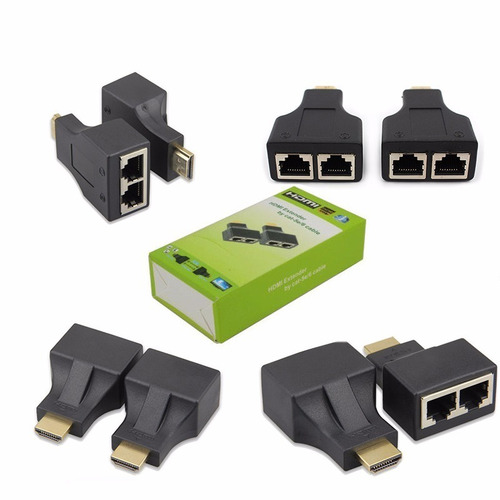 Imagen 4 de 4 de Oferta Extensor Hdmi Utp 30 Metros Cat 5e Cat 6 Hd 1080p Tv