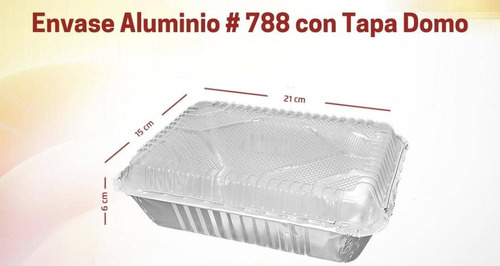 Envases De Aluminio 788/990 Con Tapa Plástica Transparente