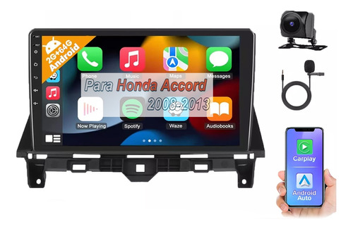 Autoestéreo 2+32g Carplay Gps Para Honda Accord 2008-2013