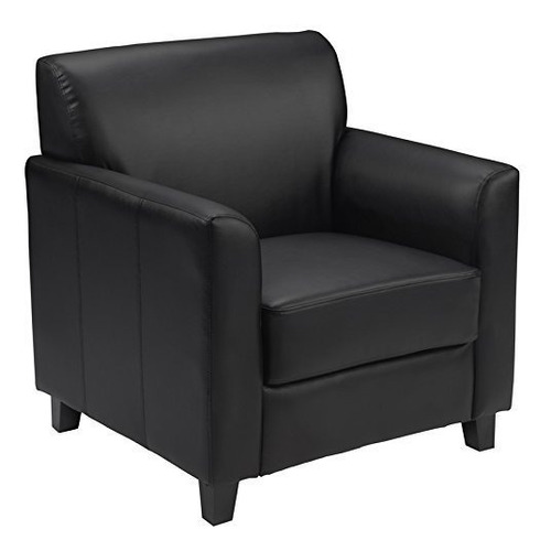 Sillón Flash Furniture Hercules Diplomat En Cuero Negro