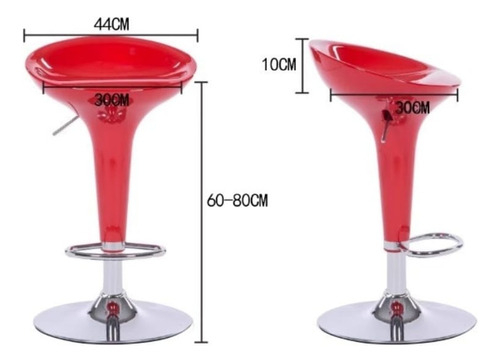 Pack 2 Silla Piso De Bar Taburete Altura Regulable Acabado
