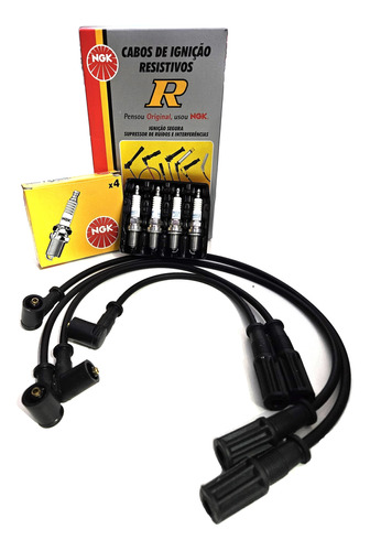 Kit Bujias Cables Ngk 1.3 8v Fire Fiat Uno Fiorino 06/...