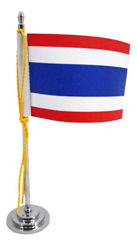 Mini Bandeira De Mesa Da Tailândia 15 Cm Poliéster