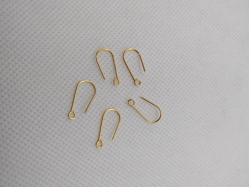 Imagem 2 de 2 de 100 Ganchos Brinco Anzol Dourado Montagem De Lustres 19mm