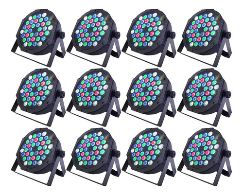 Kit 14 Refletor Par64 Led 36 Leds Cree 3w Rgbw Dmx Dj Strobo 110v/220v